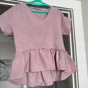 Pink peplum top